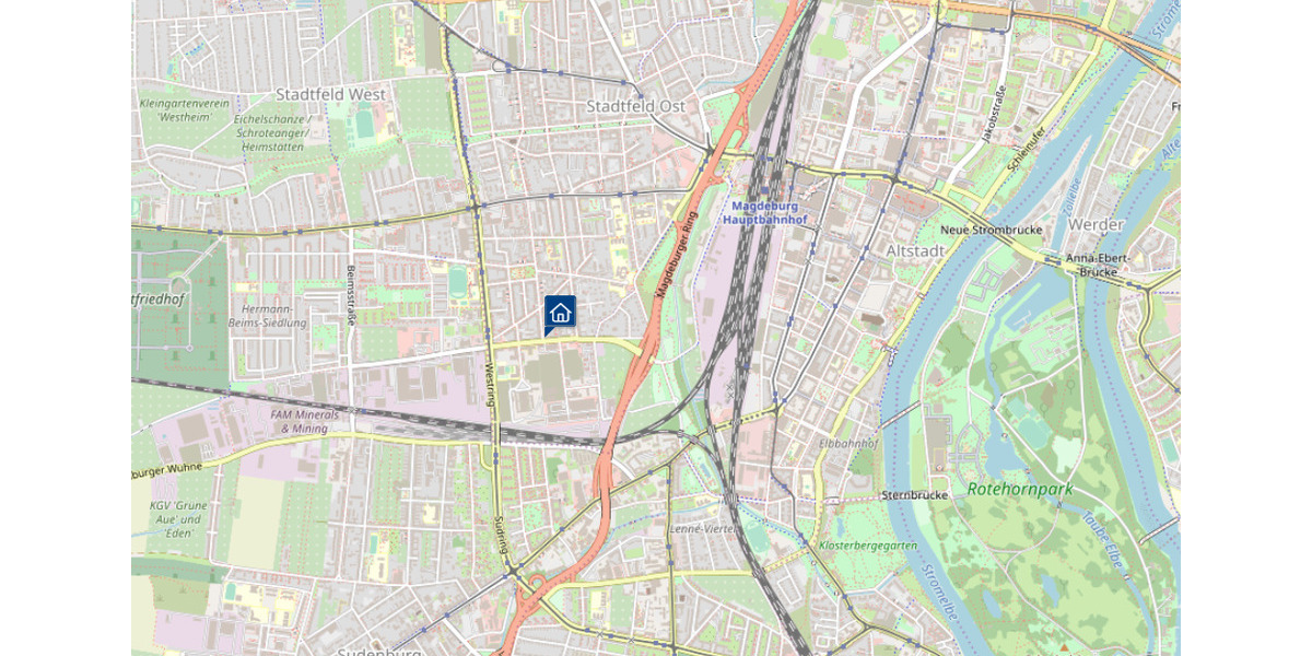 Erdgeschoßwohnung Magdeburg Nordwest - 3 Zimmer, 75 m&sup2;, 610&euro; | Angebot:25364621