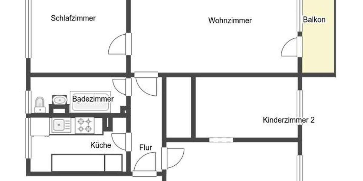 Etagenwohnung Magdeburg Stadtfeld Ost - 3 Zimmer, 69 m&sup2;, 140.000&euro; | Angebot:25898165