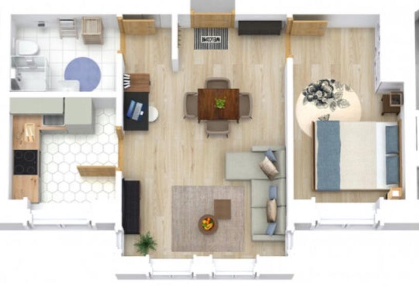 Etagenwohnung Magdeburg - 2 Zimmer, 45 m&sup2;, 500&euro; | Angebot:26198113