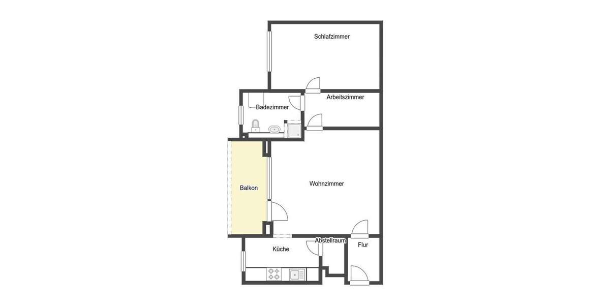 Etagenwohnung Magdeburg Neue Neustadt - 2 Zimmer, 63 m&sup2;, 85.000&euro; | Angebot:25400460