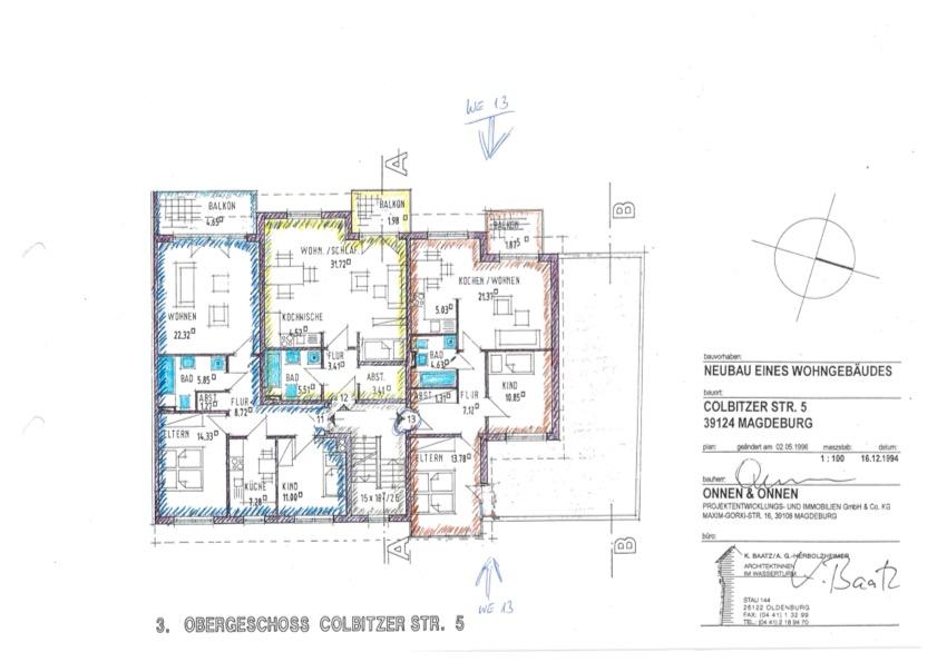 Dachgeschoßwohnung Magdeburg Neue Neustadt - 3 Zimmer, 64 m&sup2;, 166.000&euro; | Angebot:26550984