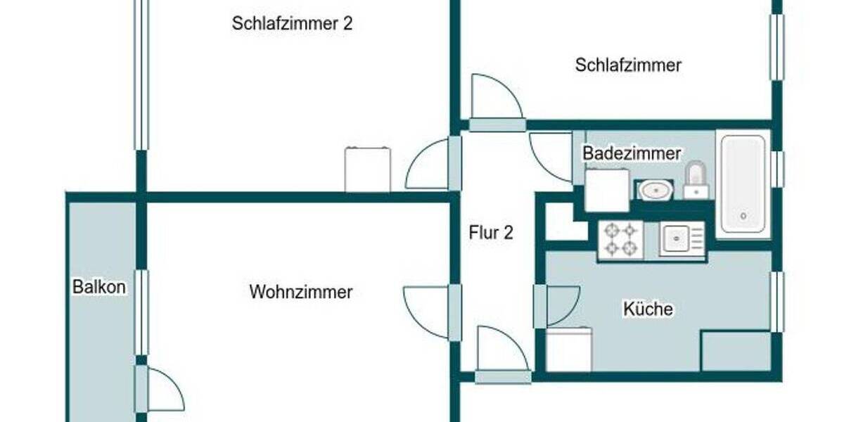 Etagenwohnung Magdeburg Stadtfeld Ost - 3 Zimmer, 63 m&sup2;, 110.000&euro; | Angebot:26542886