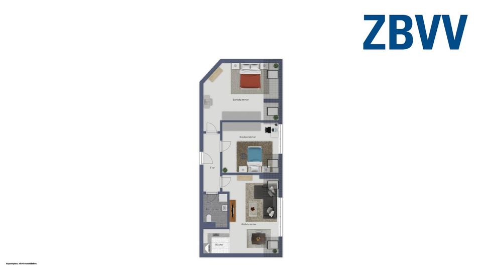 Etagenwohnung Magdeburg Leipziger Straße - 3 Zimmer, 75 m&sup2;, 509&euro; | Angebot:26420065