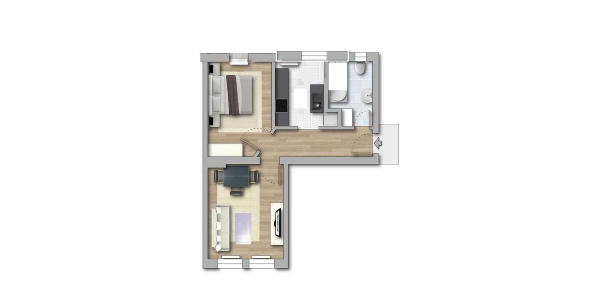 Etagenwohnung Magdeburg Ottersleben - 2 Zimmer, 57 m&sup2;, 375&euro; | Angebot:26441151