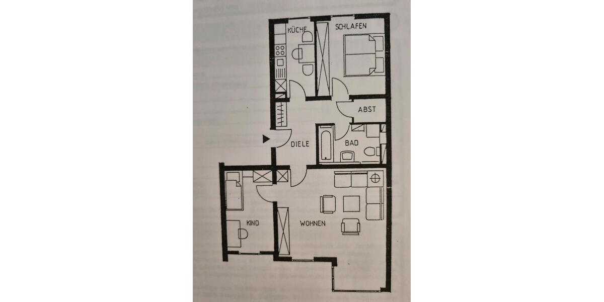 Etagenwohnung Magdeburg Nordwest - 3 Zimmer, 74 m&sup2;, 758&euro; | Angebot:27628354