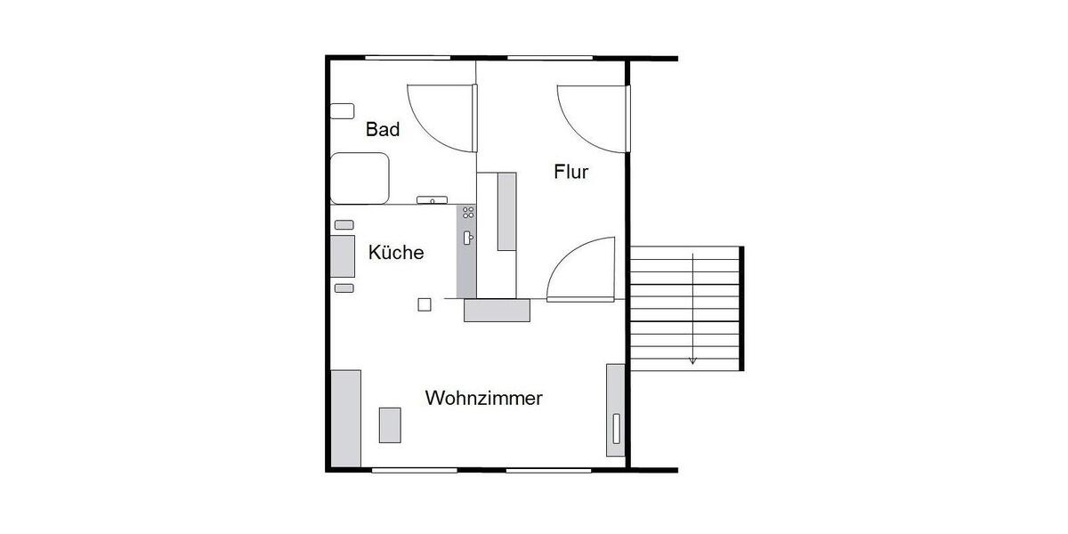 Erdgeschoßwohnung Magdeburg Beyendorf-Sohlen - 1 Zimmer, 42 m&sup2;, 430&euro; | Angebot:26005727