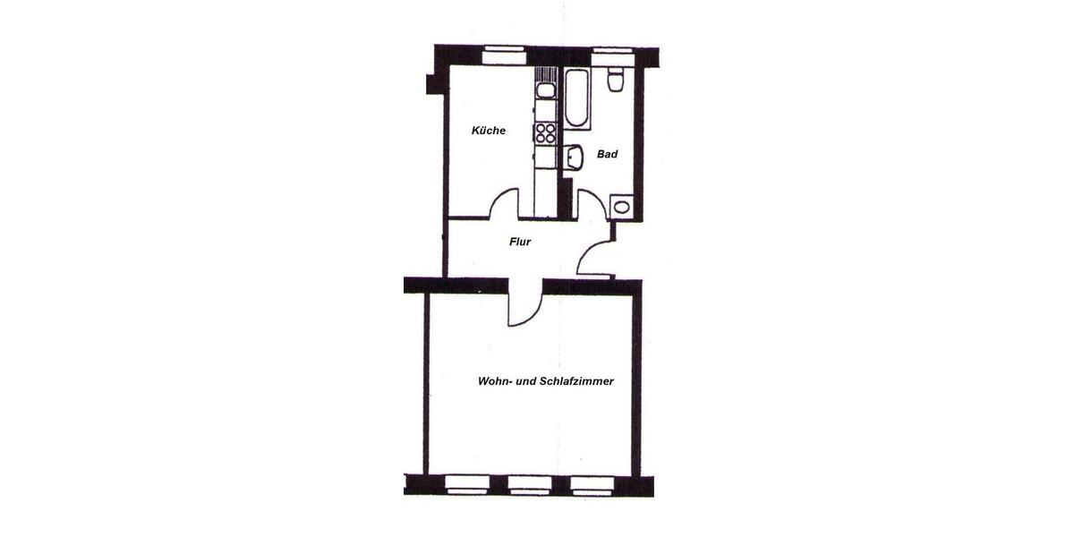 Erdgeschoßwohnung Magdeburg Alte Neustadt - 1 Zimmer, 50 m&sup2;, 300&euro; | Angebot:24771568