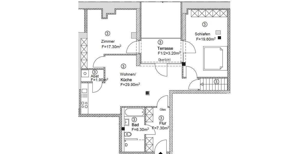 Etagenwohnung Magdeburg Alte Neustadt - 3 Zimmer, 118 m&sup2;, 1.000&euro; | Angebot:25323703