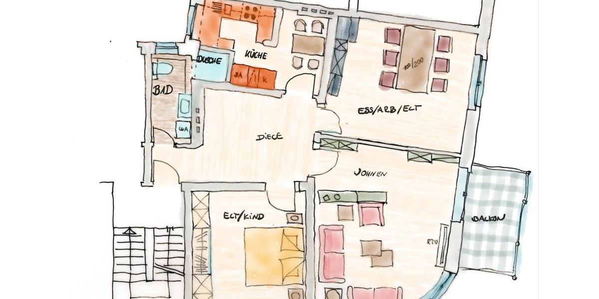 Etagenwohnung Magdeburg Nordwest - 3 Zimmer, 87 m&sup2;, 957&euro; | Angebot:26676921