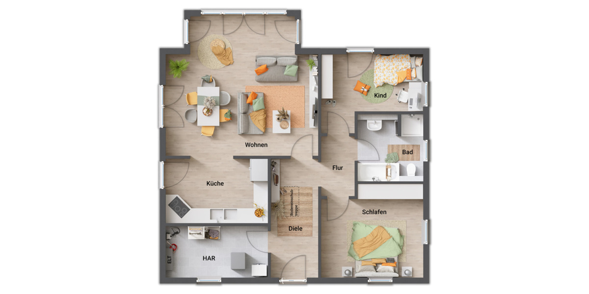 Bungalow Calbe - 3 Zimmer, 90 m&sup2;, 261.650&euro; | Angebot:25737813