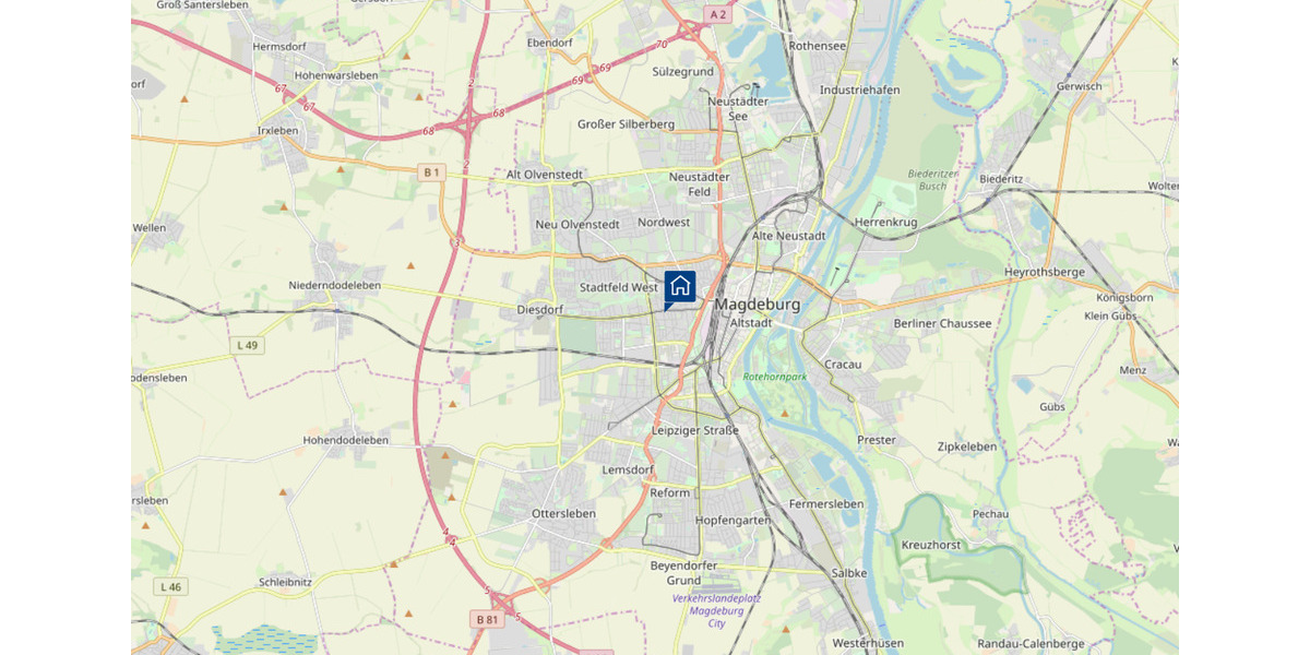 Erdgeschoßwohnung Magdeburg Nordwest - 2 Zimmer, 33 m&sup2;, 297&euro; | Angebot:25756286