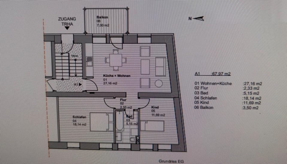 Etagenwohnung Magdeburg Alt Olvenstedt - 3 Zimmer, 52 m&sup2;, 532&euro; | Angebot:25159465