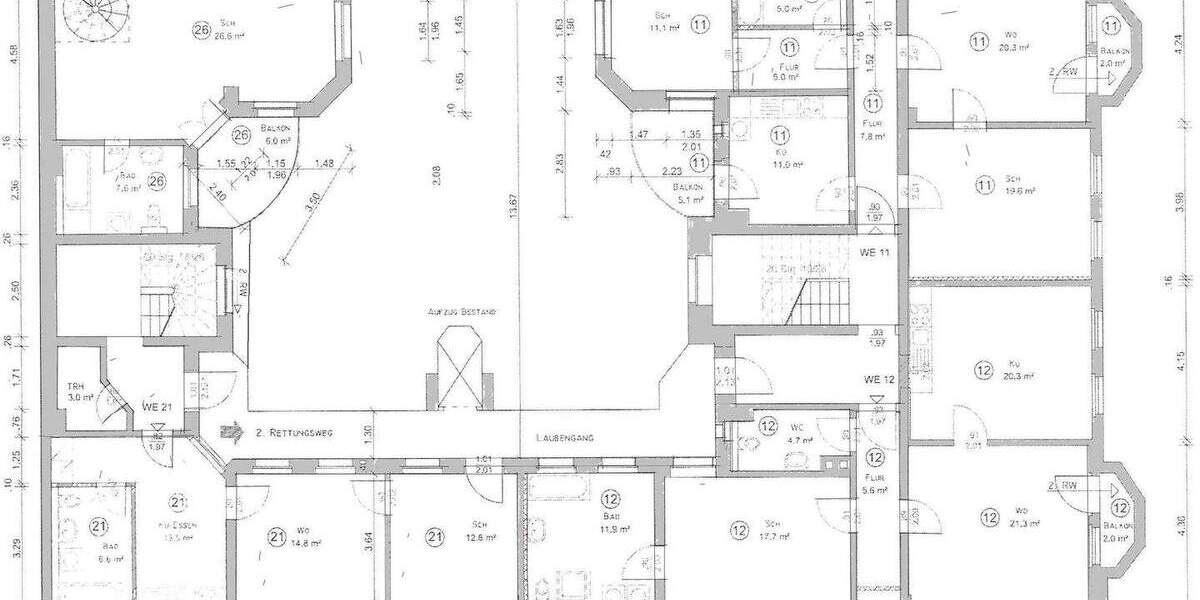 Etagenwohnung Magdeburg Altstadt - 2 Zimmer, 70 m&sup2;, 570&euro; | Angebot:25703988