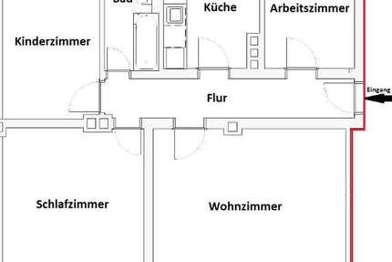 Wohnung Magdeburg Neue Neustadt - 4 Zimmer, 85 m&sup2;, 680&euro; | Angebot:26496532