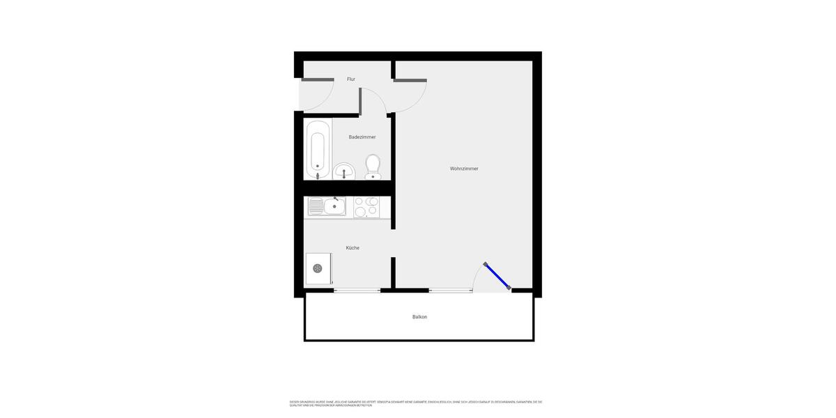 Etagenwohnung Magdeburg Alt Olvenstedt - 1 Zimmer, 34 m&sup2;, 330&euro; | Angebot:26532184