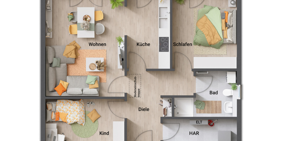 Bungalow Groß Santersleben Groß Santersleben - 3 Zimmer, 83 m&sup2;, 235.485&euro; | Angebot:25777596