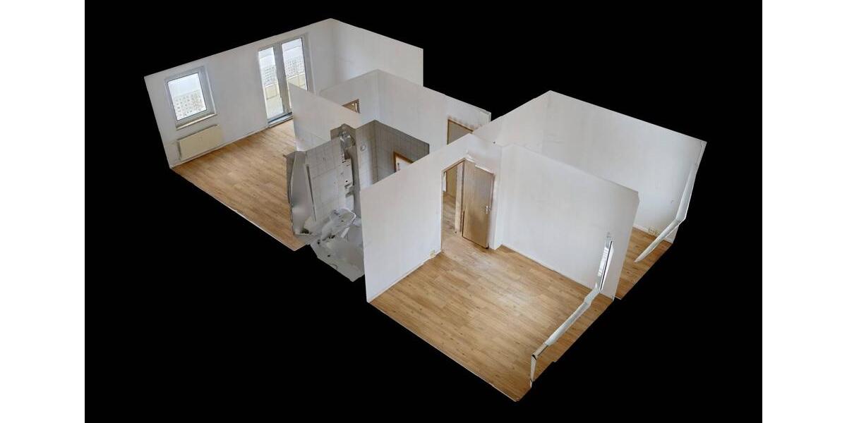 Etagenwohnung Magdeburg Hopfengarten - 3 Zimmer, 57 m&sup2;, 350&euro; | Angebot:24862406