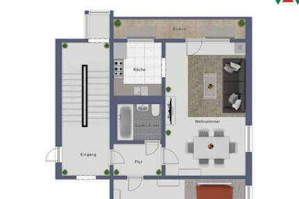 Wohnung Magdeburg Alt Olvenstedt - 2 Zimmer, 48 m&sup2;, 333&euro; | Angebot:26391113