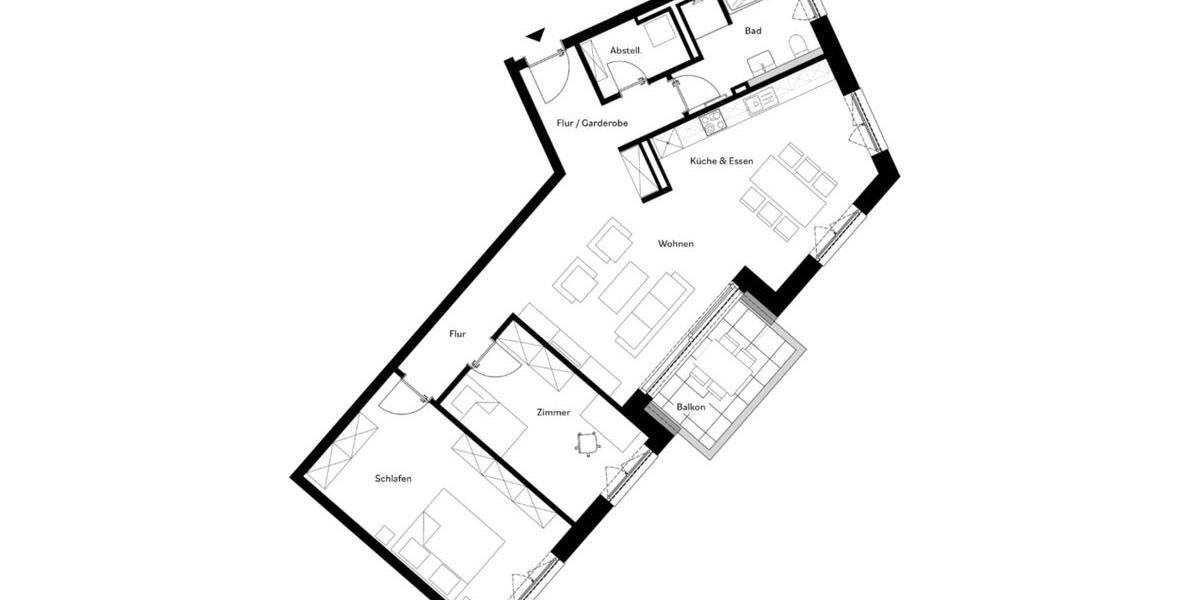 Etagenwohnung Magdeburg Ottersleben - 3 Zimmer, 97 m&sup2;, 1.099&euro; | Angebot:26020309