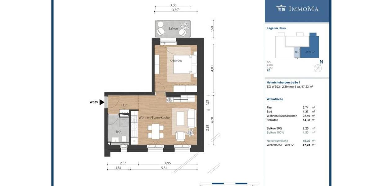Erdgeschoßwohnung Magdeburg Barleber See - 2 Zimmer, 47 m&sup2;, 480&euro; | Angebot:24794148