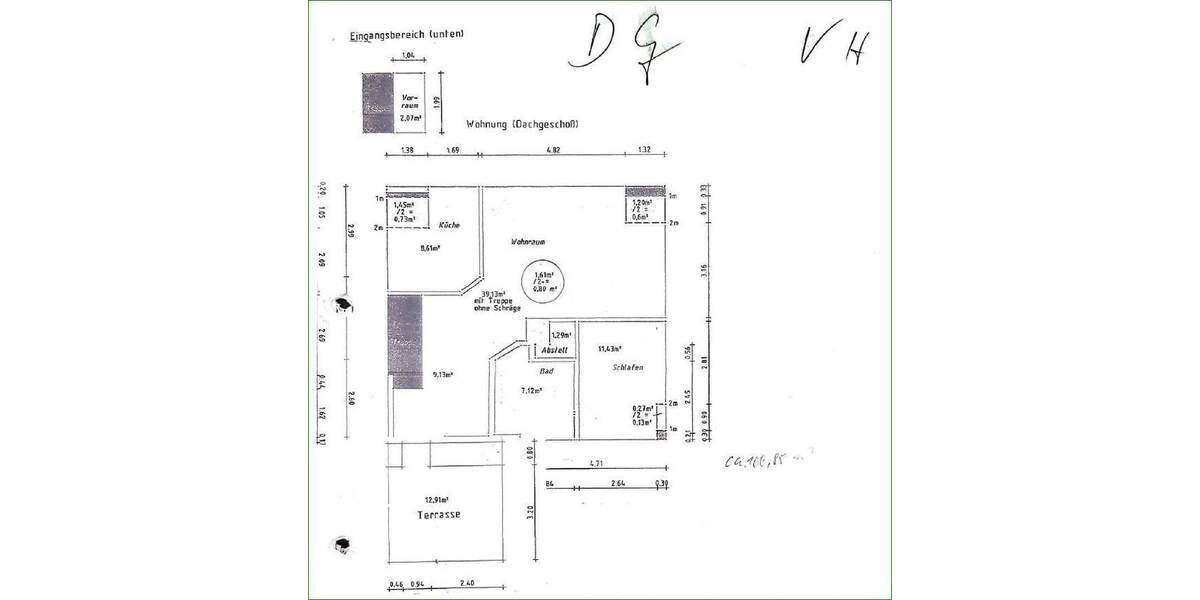 Etagenwohnung Magdeburg Neue Neustadt - 3 Zimmer, 98 m&sup2;, 800&euro; | Angebot:24973429