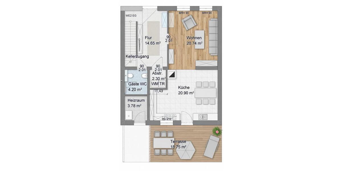 Doppelhaushälfte Biederitz - 3 Zimmer, 110 m&sup2;, 1.320&euro; | Angebot:25406882