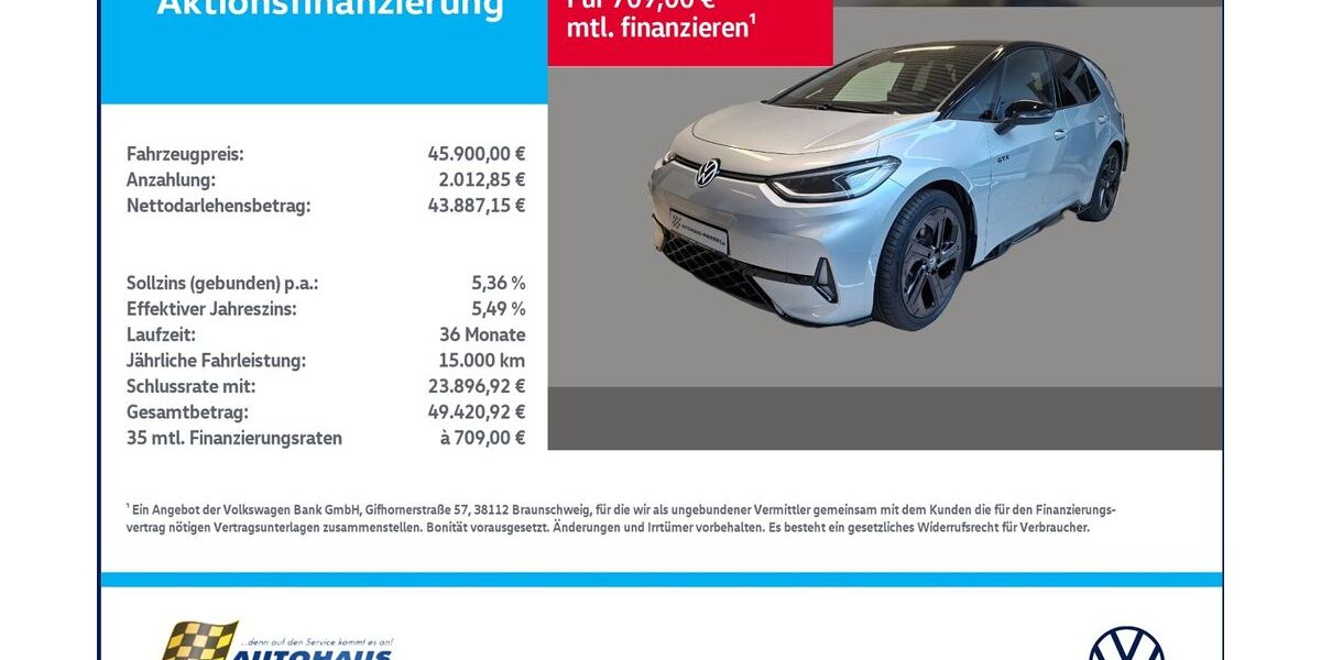 VW ID.3 2.100 km 42.900 &euro; Wanzleben-Börde OT Hohendodeleben 39164