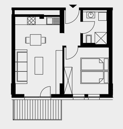 Etagenwohnung Magdeburg Leipziger Straße - 2 Zimmer, 43 m&sup2;, 530&euro; | Angebot:27634217