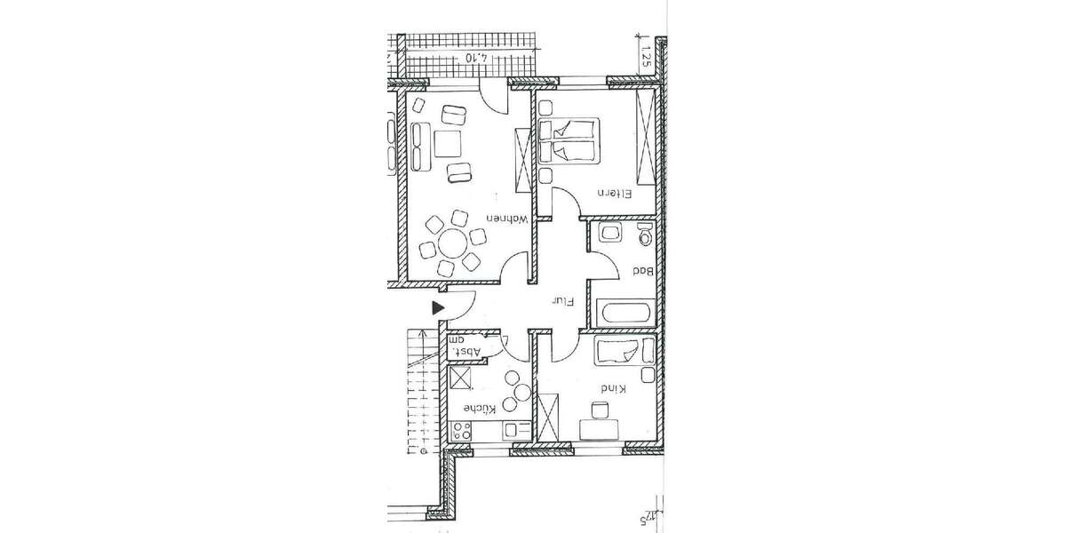 ruhige 3 Zimmer-Wohnung mit Balkon - Appartement Magdeburg Buckau | Angebot:10983293