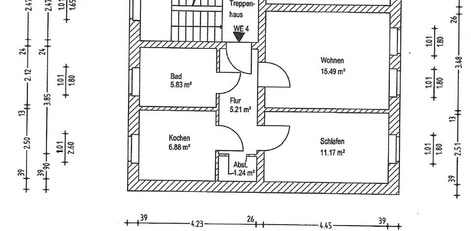 Etagenwohnung Magdeburg Brückfeld - 2 Zimmer, 47 m&sup2;, 450&euro; | Angebot:27627540