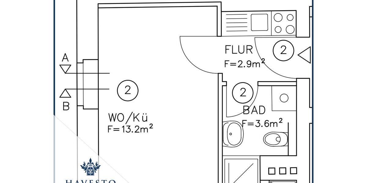 Etagenwohnung Magdeburg Leipziger Straße - 1 Zimmer, 20 m&sup2;, 257&euro; | Angebot:25593214