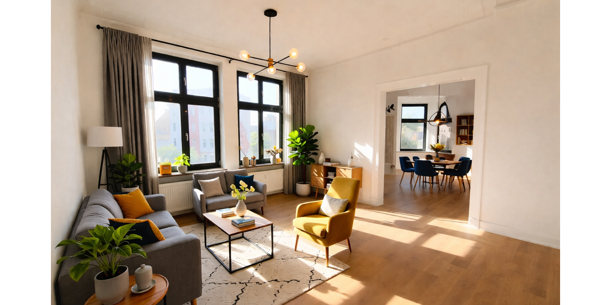 Etagenwohnung Magdeburg Buckau - 4 Zimmer, 134 m&sup2;, 1.229&euro; | Angebot:25309448