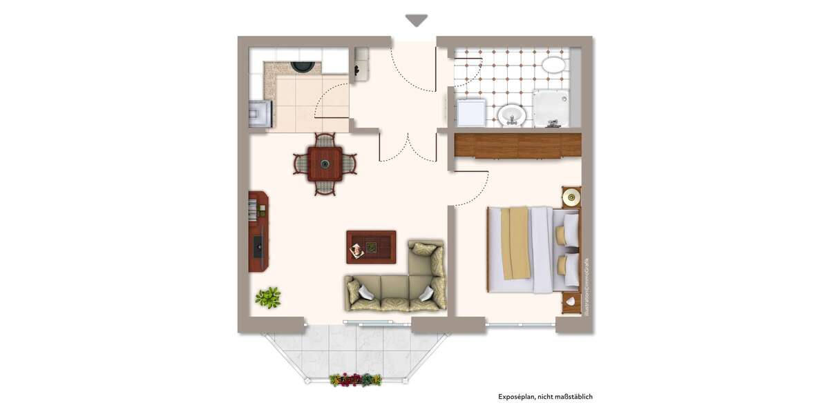 Etagenwohnung Magdeburg Stadtfeld Ost - 2 Zimmer, 37 m&sup2;, 69.500&euro; | Angebot:26803714