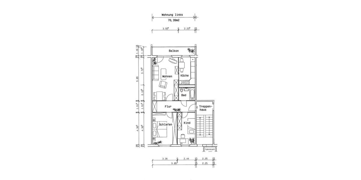Etagenwohnung Oschersleben (Bode) - 3 Zimmer, 70 m&sup2;, 437&euro; | Angebot:26679489