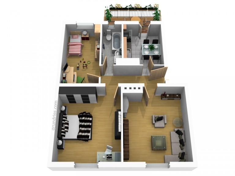 Etagenwohnung Magdeburg Neue Neustadt - 3 Zimmer, 71 m&sup2;, 533&euro; | Angebot:25869827