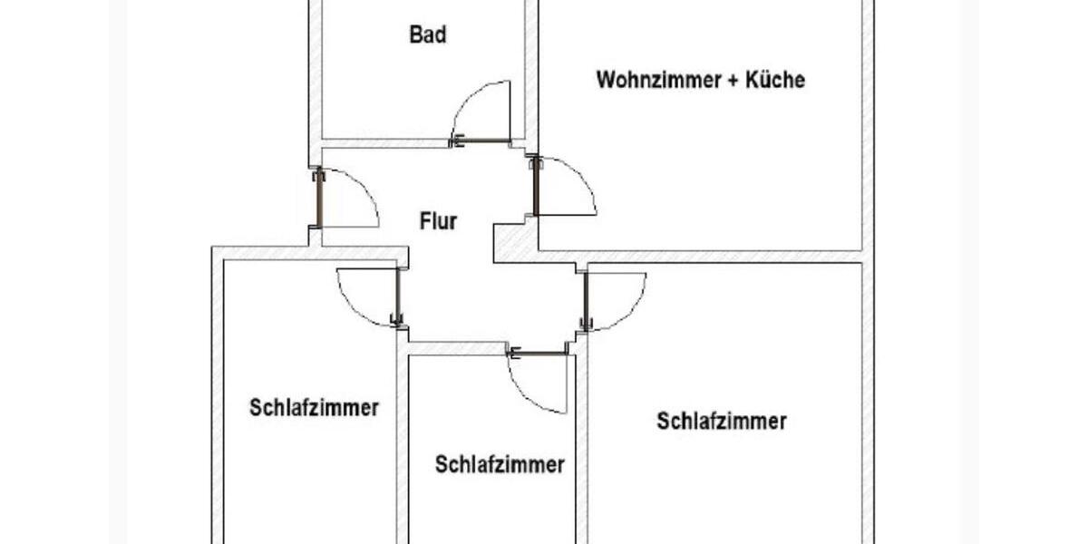 Hochparterre Magdeburg Neue Neustadt - 4 Zimmer, 75 m&sup2;, 605&euro; | Angebot:26432701
