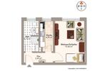 Etagenwohnung Magdeburg Nordwest - 1 Zimmer, 29 m&sup2;, 370&euro; | Angebot:26558106