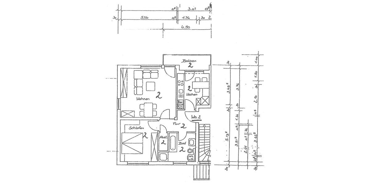 Etagenwohnung Magdeburg Brückfeld - 2 Zimmer, 65 m&sup2;, 150.000&euro; | Angebot:26192336