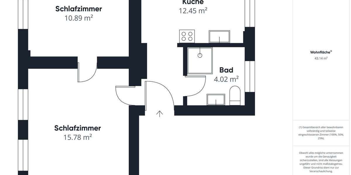 2-Zimmer-Wohnung in zentraler Lage von Magdeburg - Erdgeschoßwohnung Magdeburg Lemsdorf | Angebot:26933222