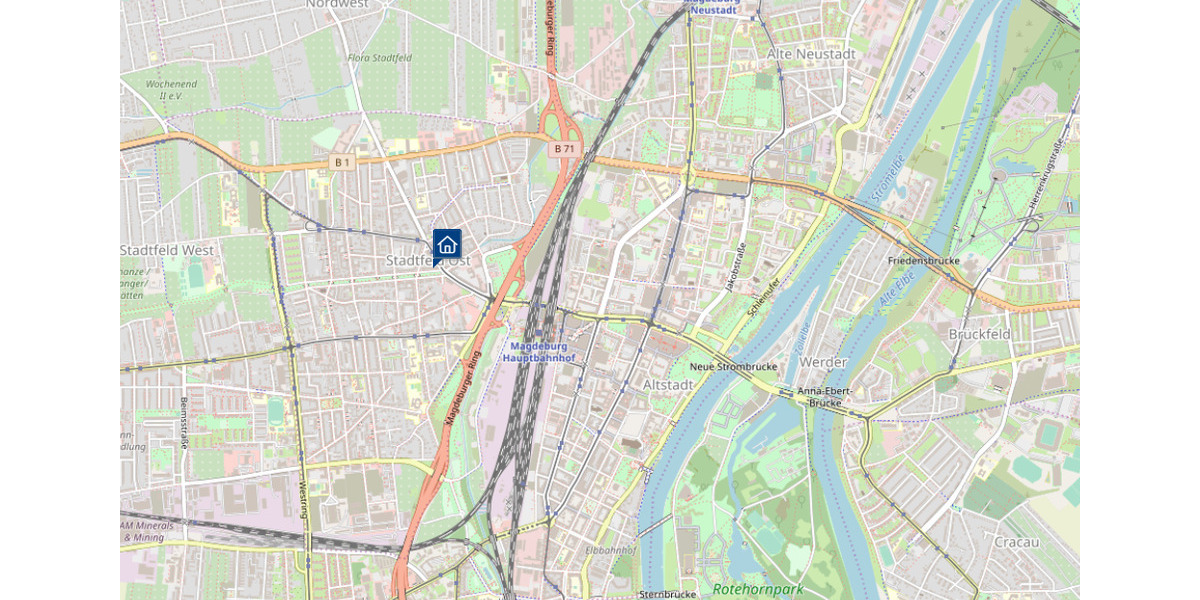 Dachgeschoßwohnung Magdeburg Nordwest - 3 Zimmer, 107 m&sup2;, 910&euro; | Angebot:25751586