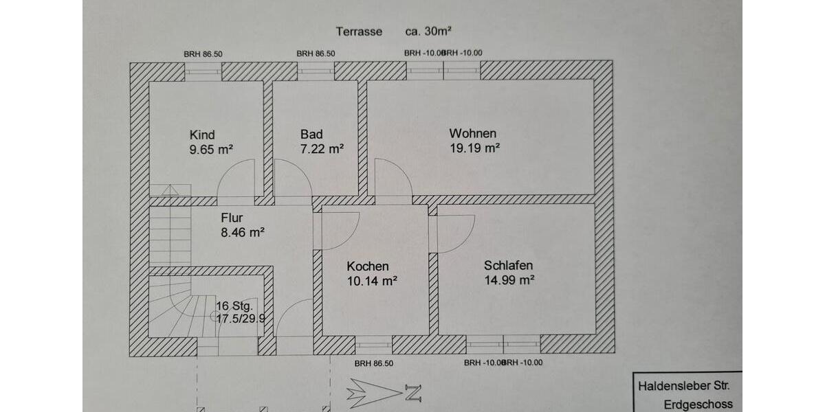 Erdgeschoßwohnung Erxleben - 3 Zimmer, 78 m&sup2;, 620&euro; | Angebot:26409646