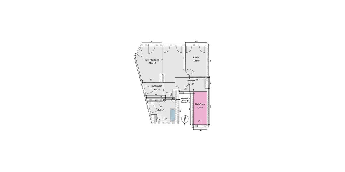 Dachgeschoßwohnung Magdeburg Beyendorf-Sohlen - 2 Zimmer, 73 m&sup2;, 475&euro; | Angebot:24795693