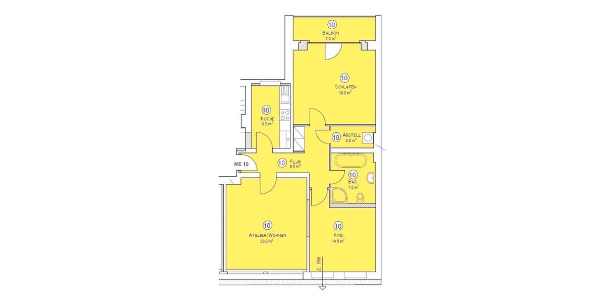 Dachgeschoßwohnung Magdeburg - 3 Zimmer, 87 m&sup2;, 870&euro; | Angebot:26311534