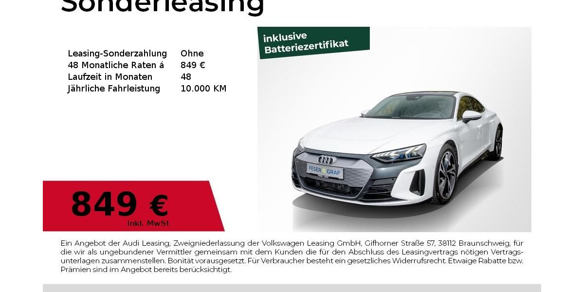 Audi e-tron GT 119.402 km 42.940 &euro; Magdeburg 39126