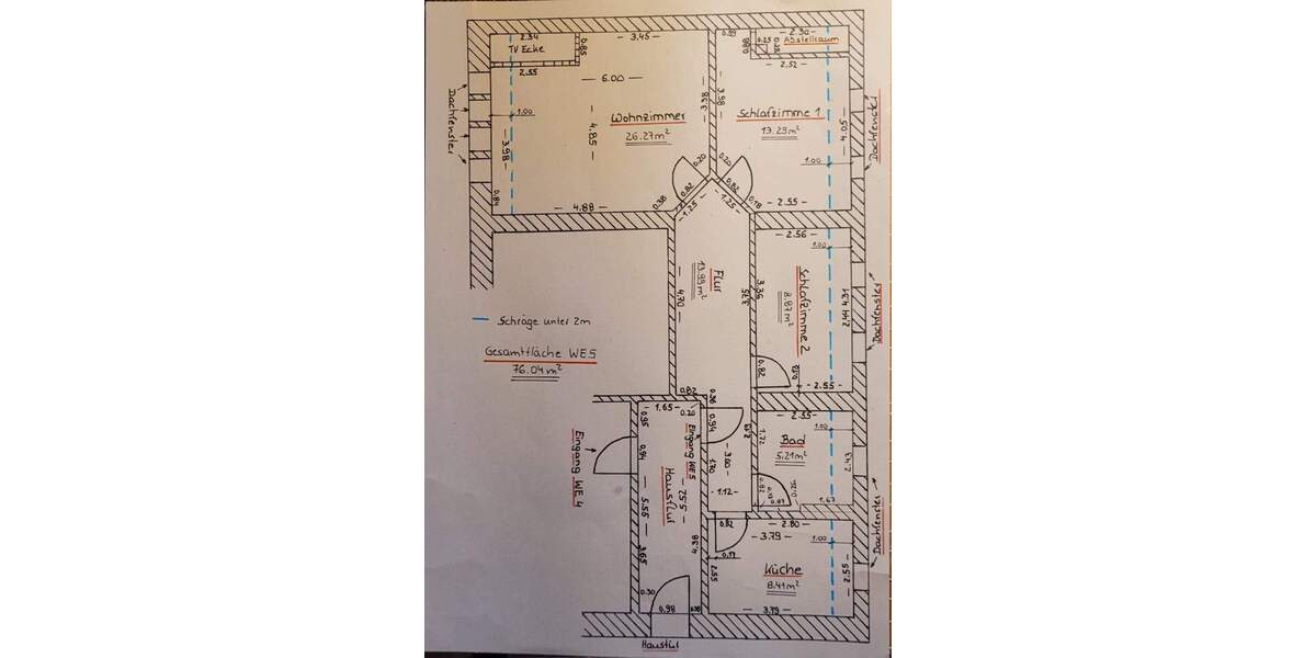 Etagenwohnung Wolmirstedt - 3 Zimmer, 77 m&sup2;, 500&euro; | Angebot:25245571
