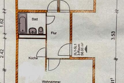Wohnung Magdeburg Beyendorf-Sohlen - 3 Zimmer, 57 m&sup2;, 450&euro; | Angebot:23877544