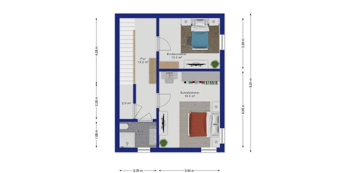 Reihenendhaus Magdeburg Neue Neustadt - 3 Zimmer, 100 m&sup2;, 185.000&euro; | Angebot:26320546