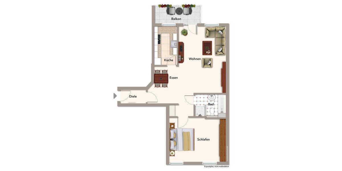 Erdgeschoßwohnung Magdeburg Neue Neustadt - 2 Zimmer, 76 m&sup2;, 500&euro; | Angebot:25632921