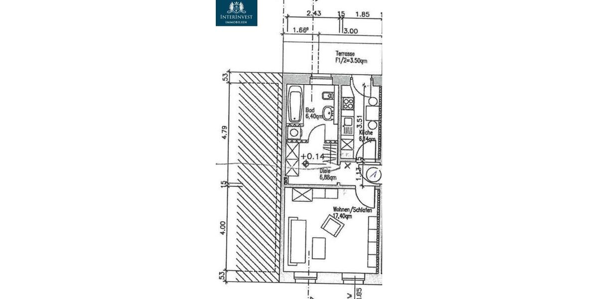 Etagenwohnung Magdeburg Beyendorf-Sohlen - 1 Zimmer, 41 m&sup2;, 260&euro; | Angebot:24690901