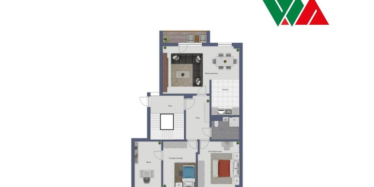 Etagenwohnung Magdeburg Großer Silberberg - 4 Zimmer, 64 m&sup2;, 385&euro; | Angebot:26679486
